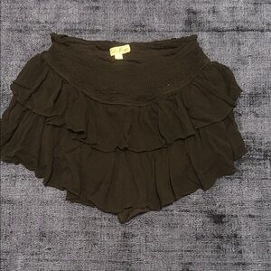 rock and rags black ruffle mini skirt (small)